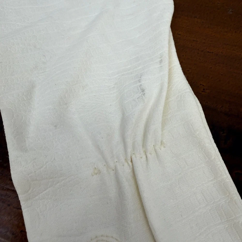 Vintage Cream Textured Opera Length Formal Evening Bridal Gloves Mid Century